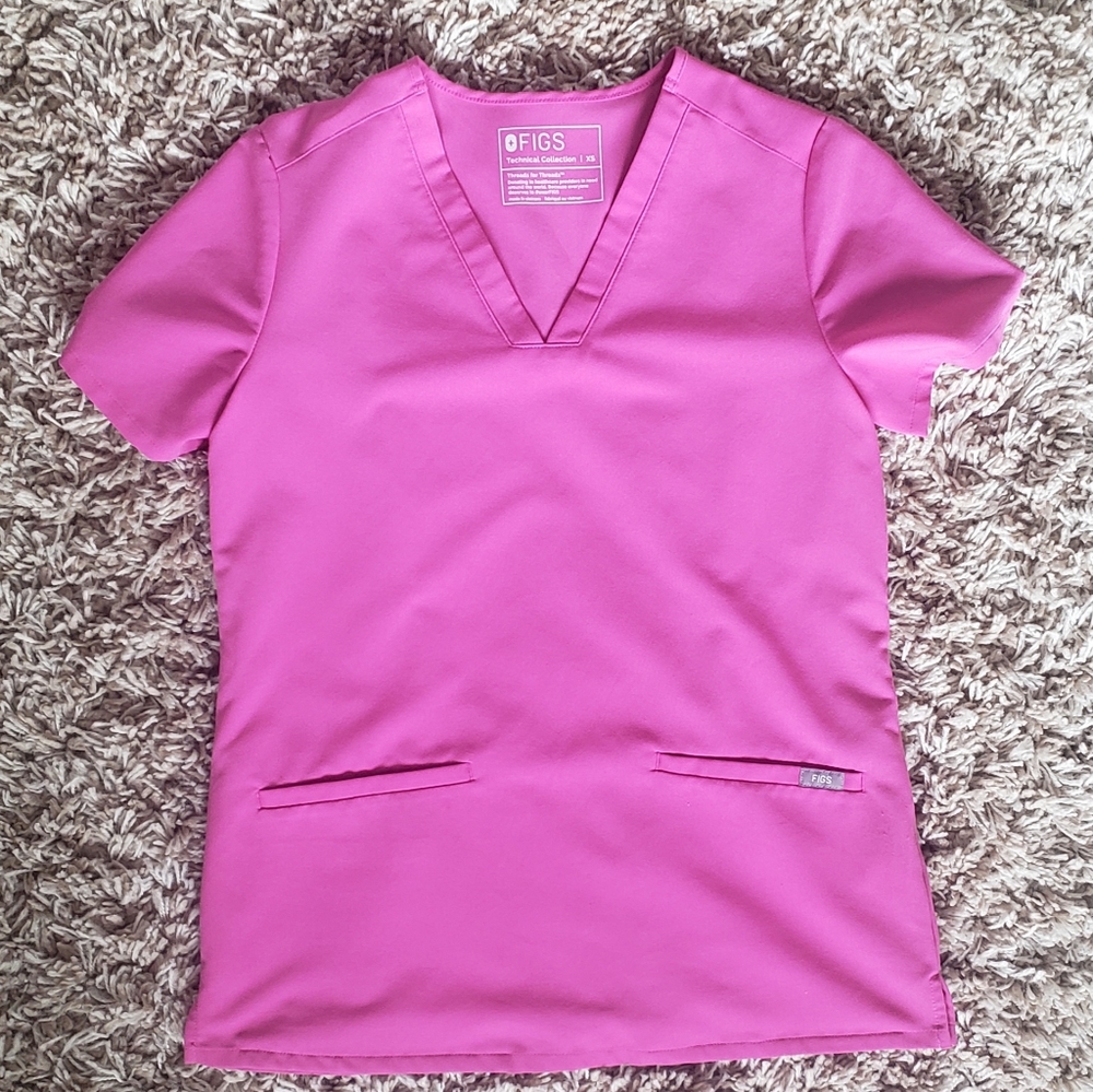 Figs XS Electric Orchard 2 pocket scrub top